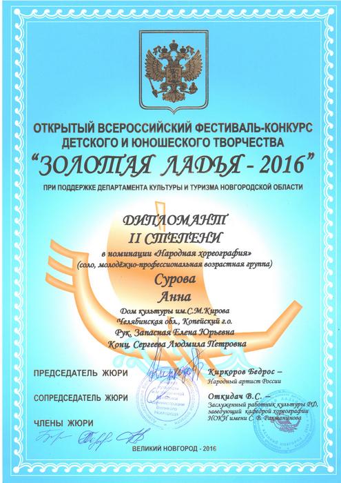 Наши достижения 2016